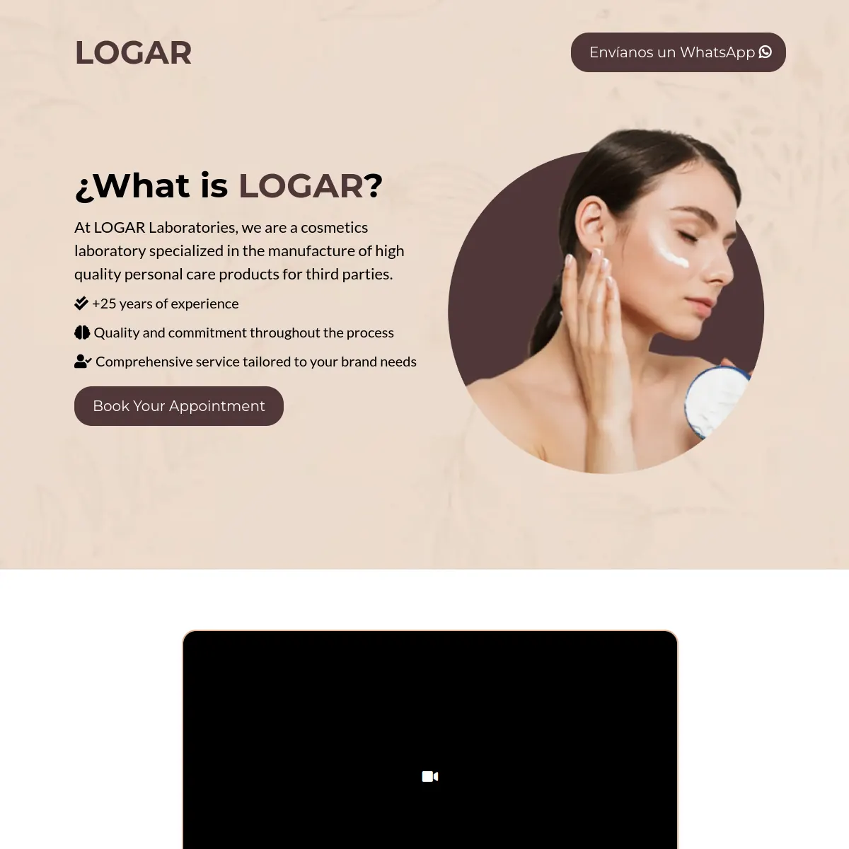 LOGAR Skin & Wellness website built by VIPBizExpert
