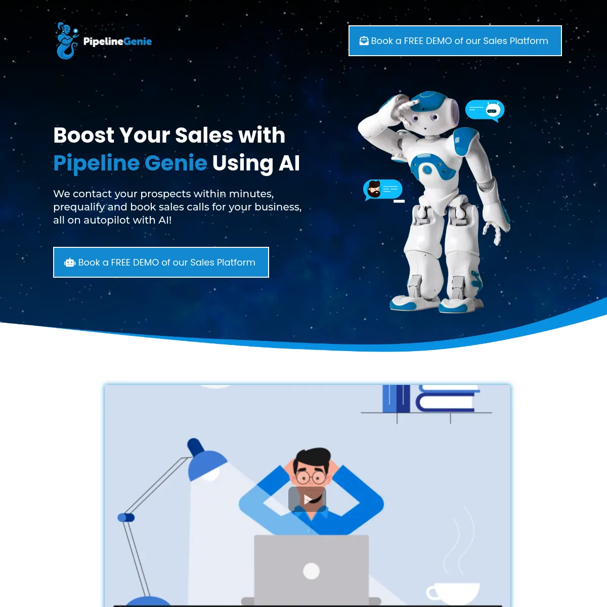 Pipeline Genie AI sales website built by VIPBizExpert